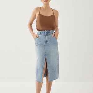 Love Bonito NWT 2 XS brown tan nude strappy satin soft tank top shirt